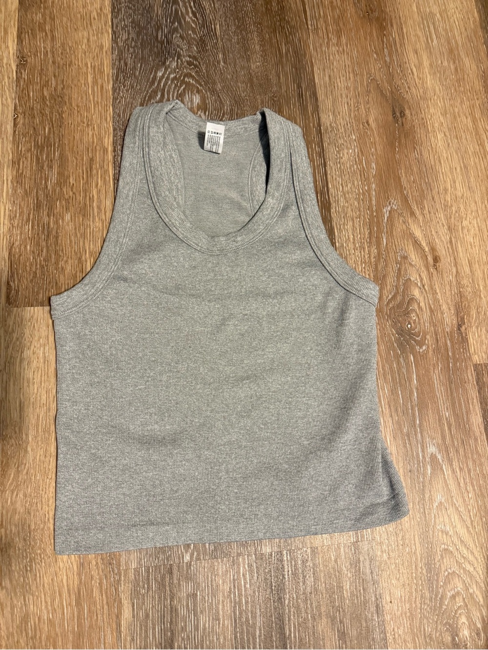 90 Degree By Reflex Gray Ribbed Tank Top